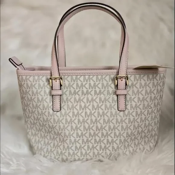 Michael Kors Pink and Cream Tote Bag - Picture 3 of 6